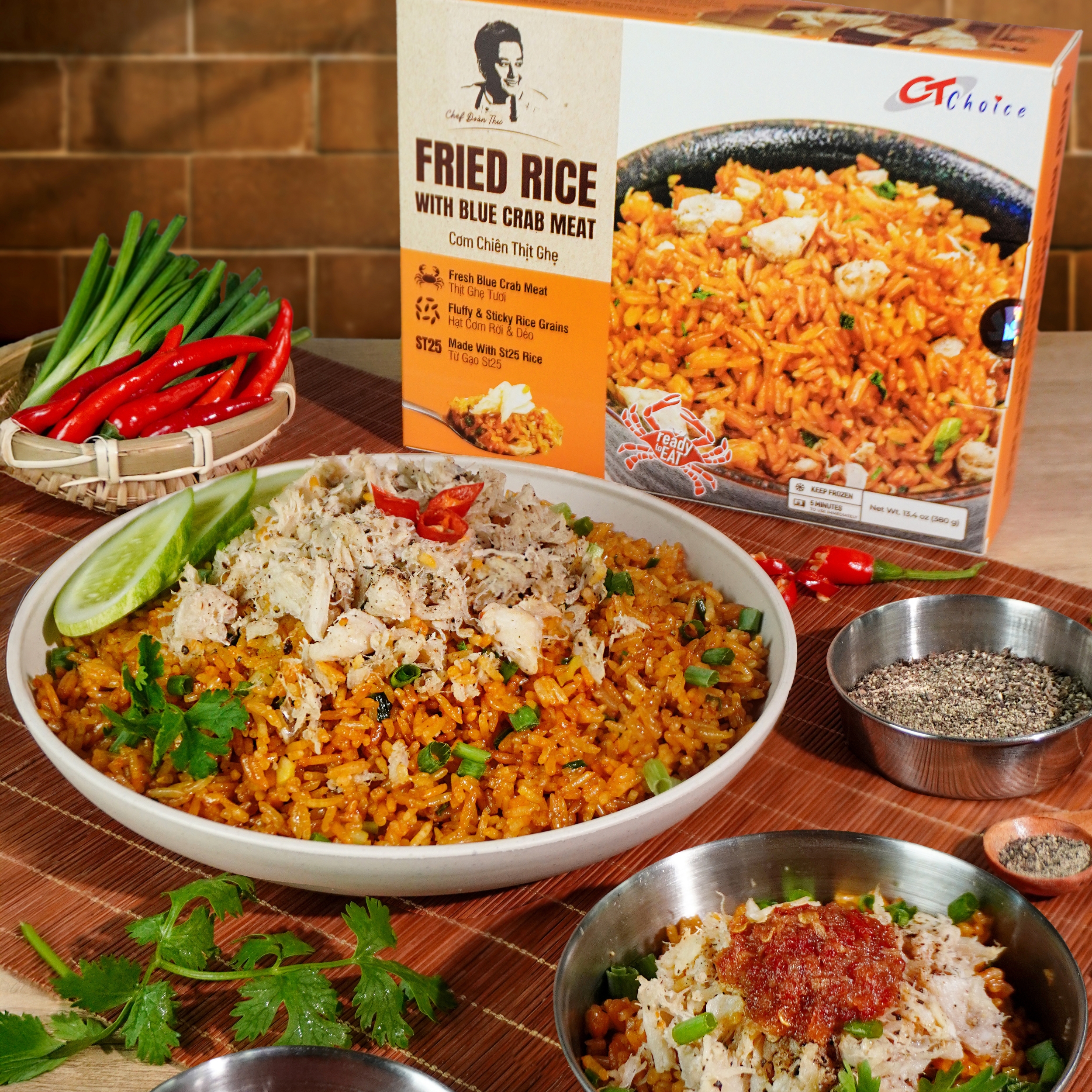 CT024 - Com Chien Thit Ghe / Fried Rice With Blue Crab Meat